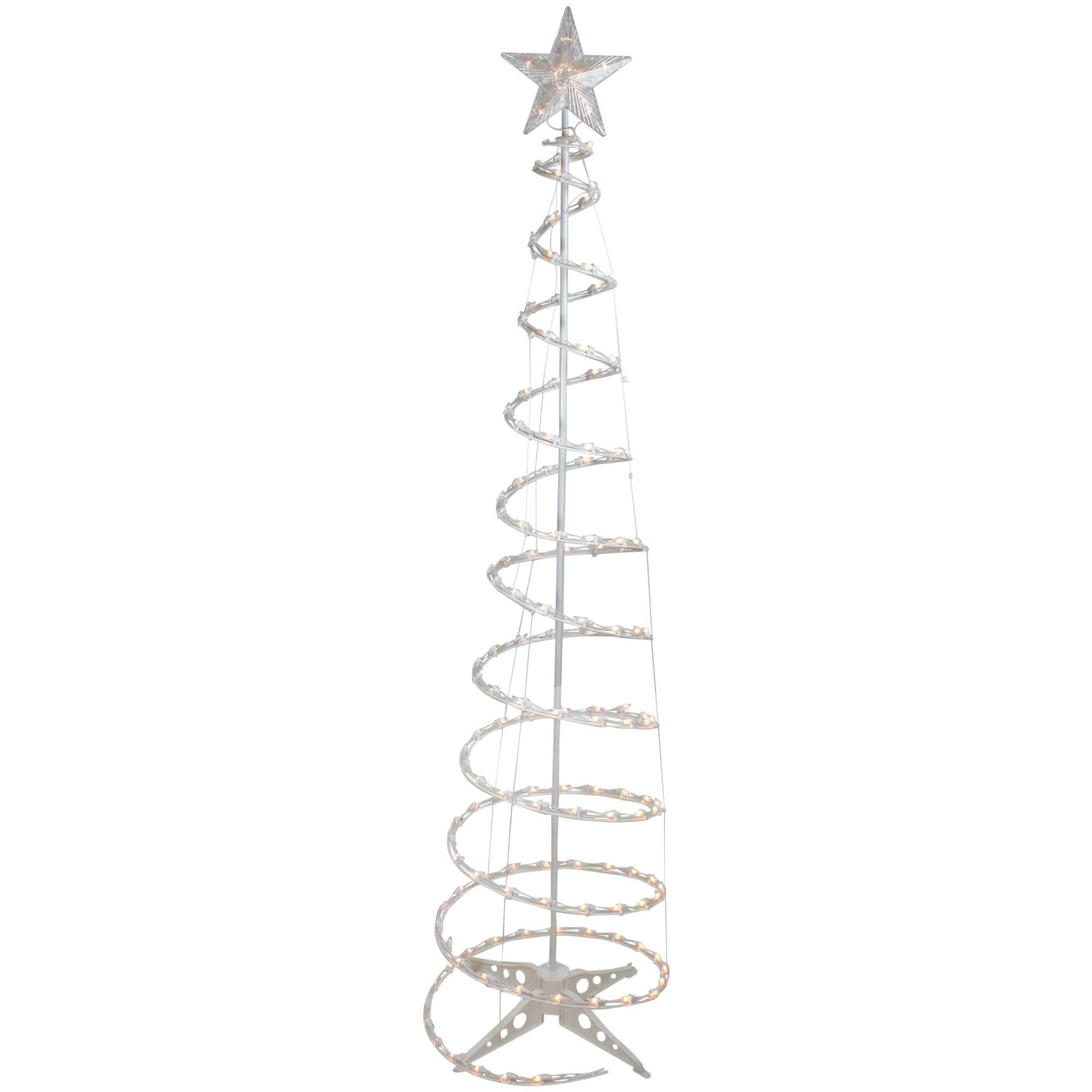 6ft. White Pre-Lit Spiral Christmas Tree